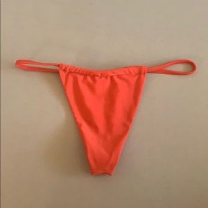 Orange string bikini bottoms